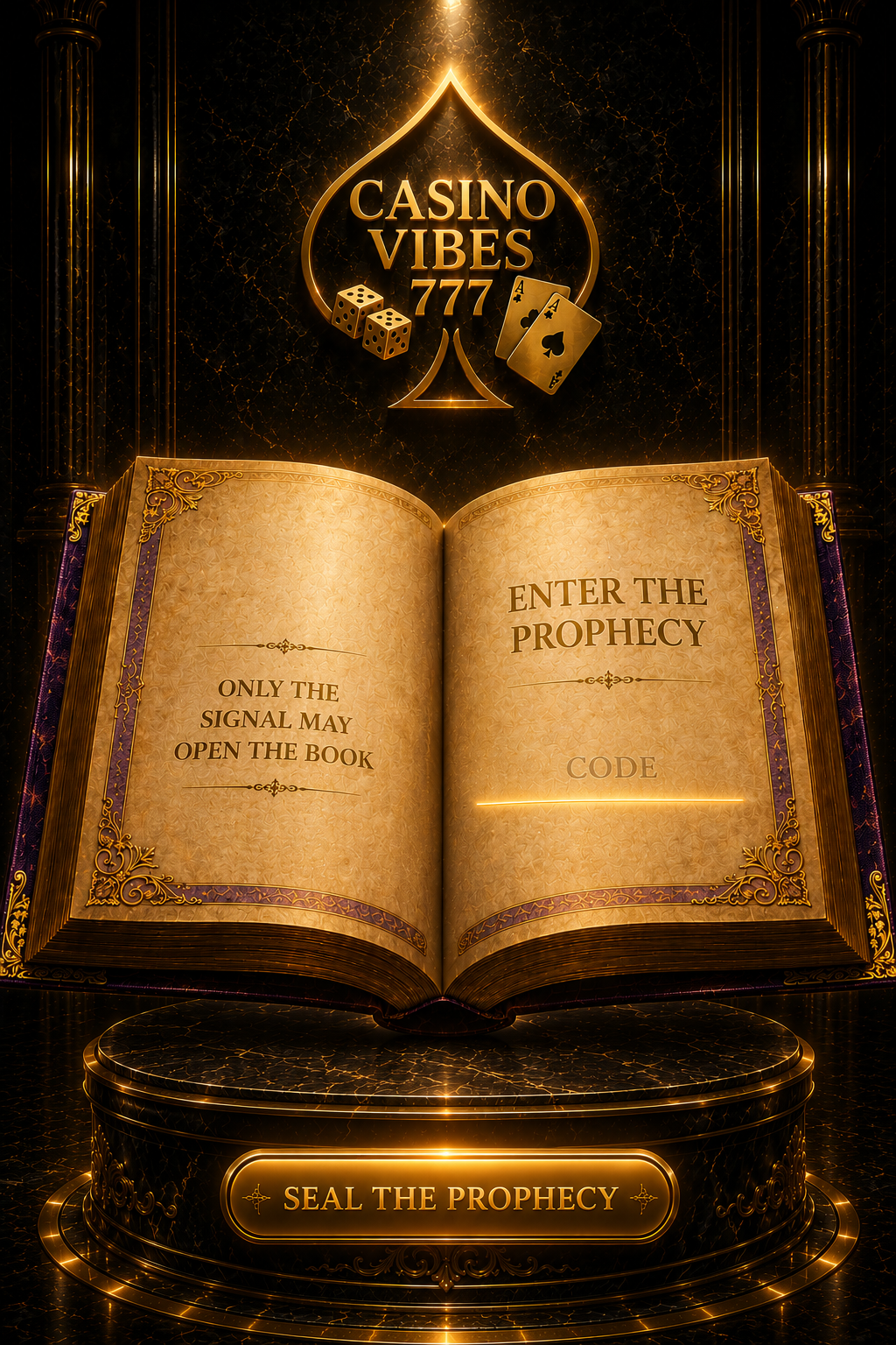 Casino Vibes 777 VIP Prophecy Book